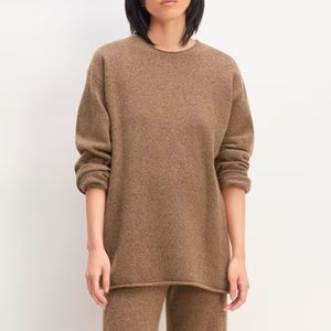 Everlane The Cozy-Stretch Crew (Heather Toasted Coconut)